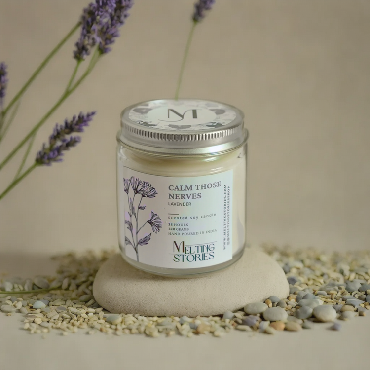 Calm Those Nerves - Lavender Scented Candle