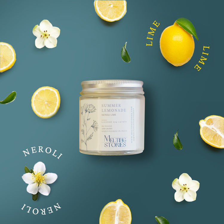 Summer Lemonade- Neroli Lime Soy Scented Candle