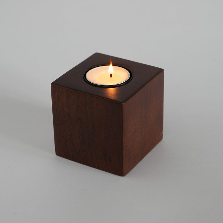 Himalayan Walnut Tea Light Candle Holder