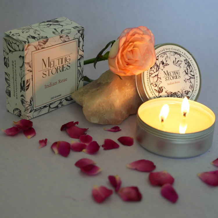 Indian Rose - 2 Wick Scented Soy Candle